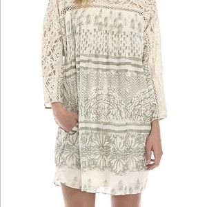 Free People ivory mini dress Sz XS sun daze